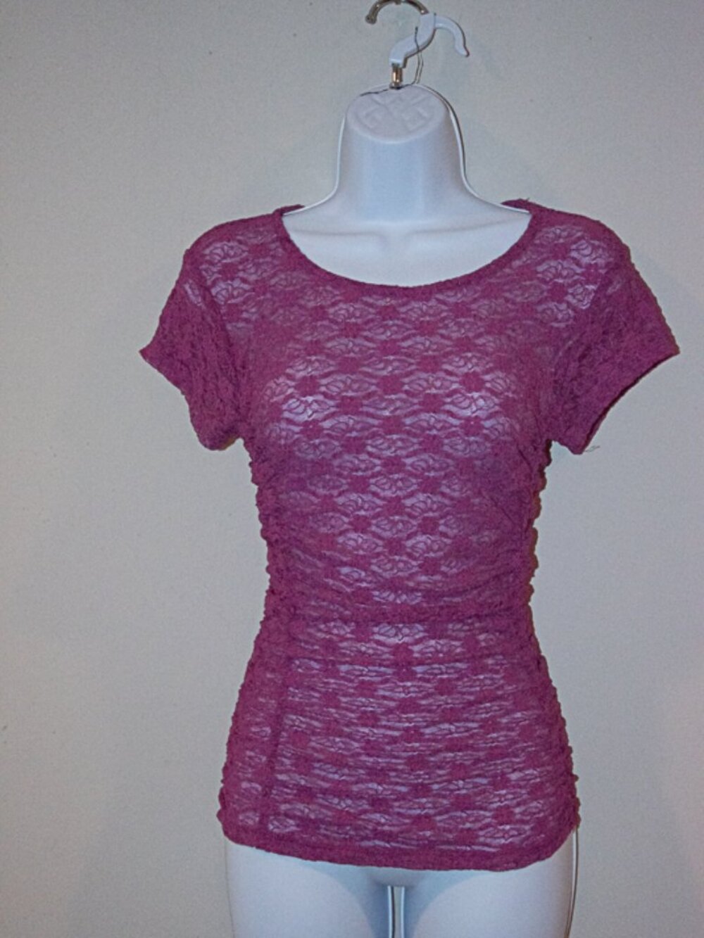 Free People "Intimately" Purple Lace Body Contour top Size Med